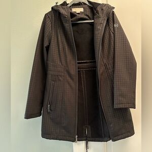 Michael Kors Black Rain Jacket, Size S